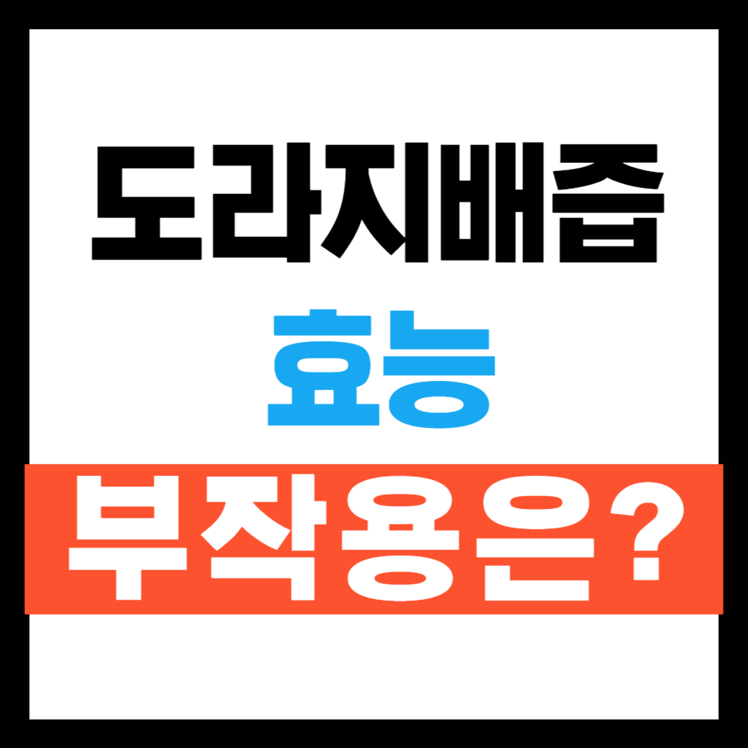 도라지배즙 효능과 부작용