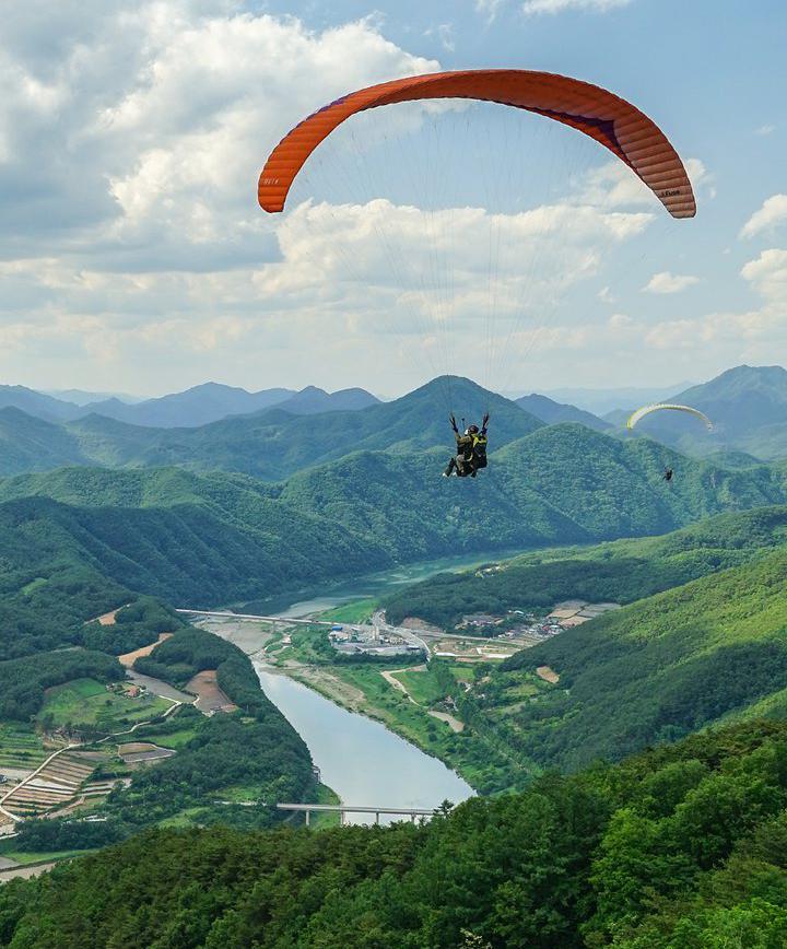 단양 양백산 패러글라이딩