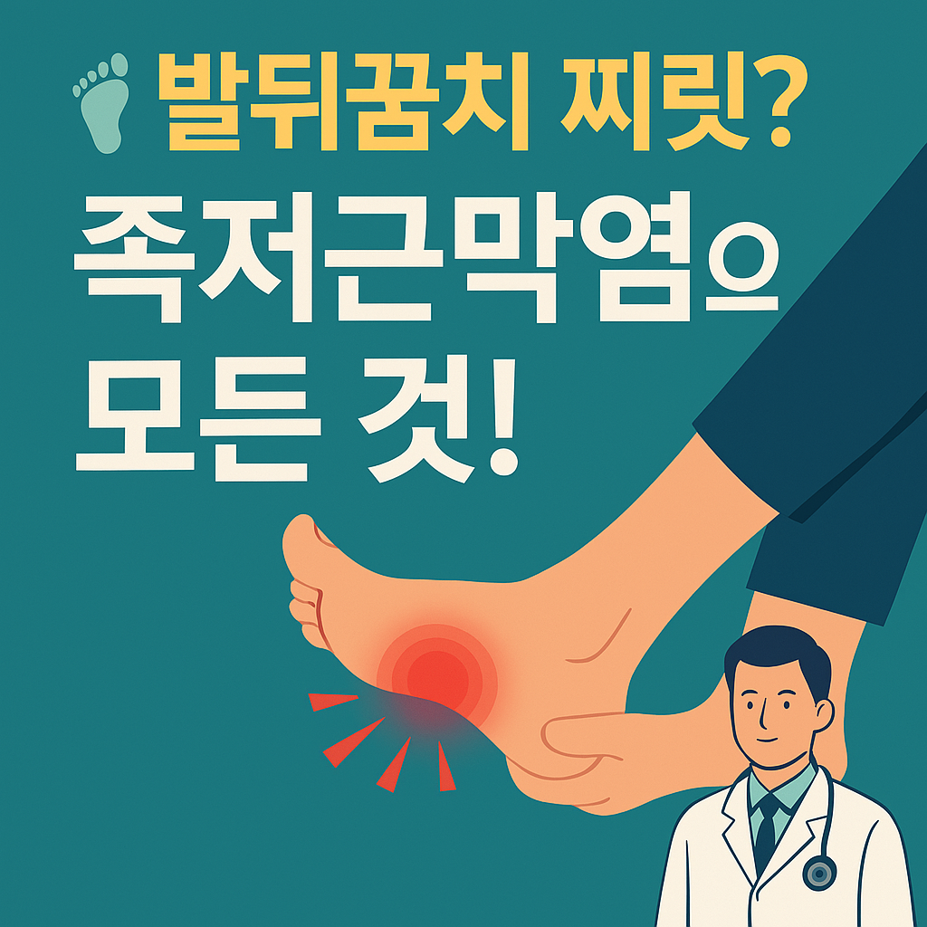 족저근막염 주제로 발에 통증을 보여주는 그림