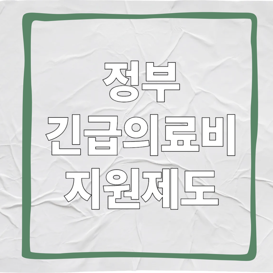 긴급의료비지원제도