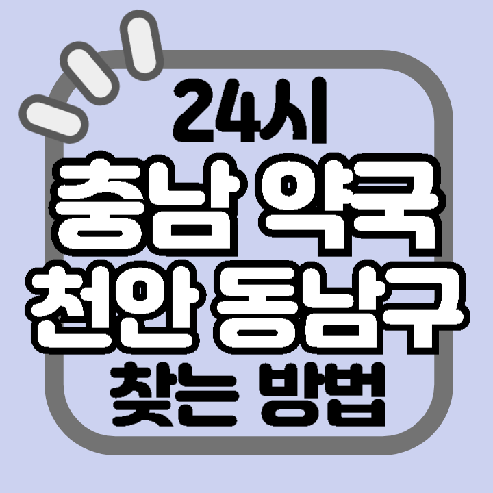 천안 동남구 24시 야간 주말 공휴일 명절 추석 설 약국 병원 동물병원 찾기