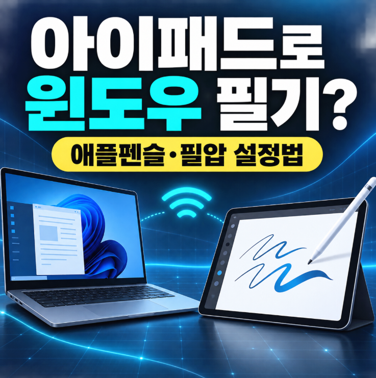 Spacedesk 아이패드에서 Apple Pencil 필기와 필압을 설정하는 방법