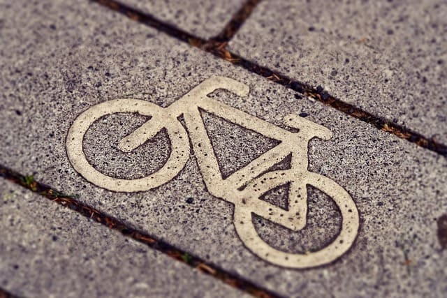 Bicycle&amp;#44; Character&amp;#44; Bike path image