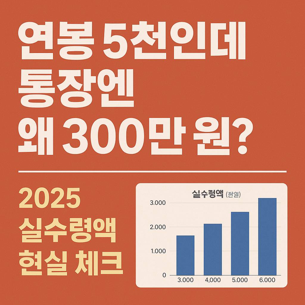 2025 연봉 실수령액 현실체크