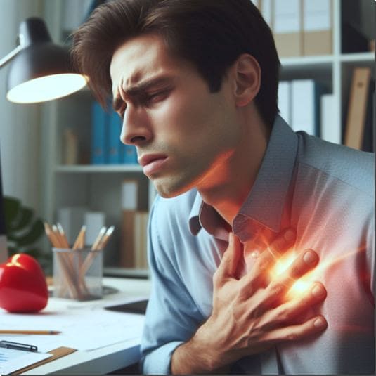 일랑일랑 오일 효능 심혈관 건강, 심장통이 심한 남성 이미지