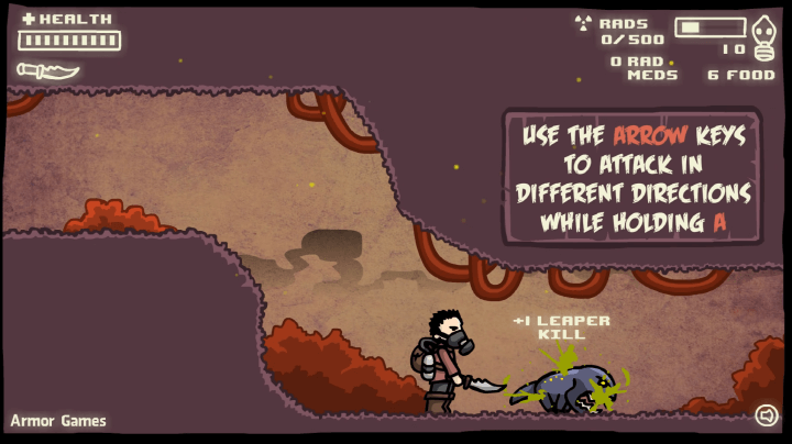 칼을-이용해서-외계인을-처치하는-화면