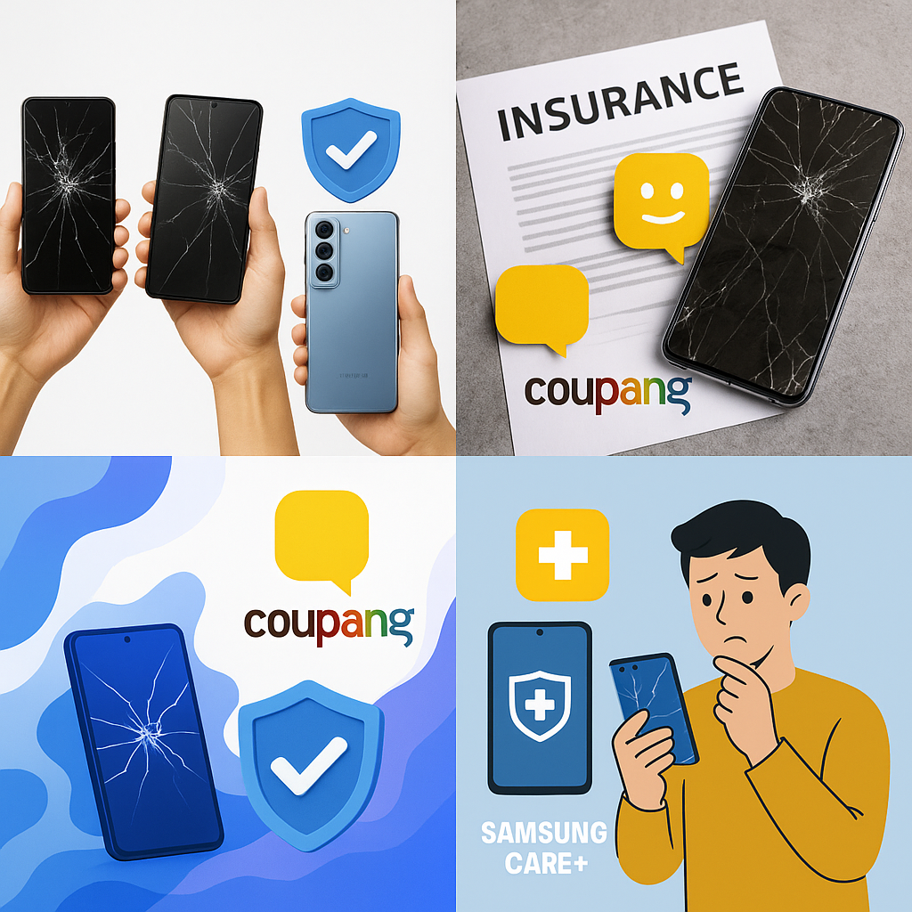 삼성 스마트폰 파손보험 3종 비교(카카오,쿠팡,삼성케어플러스)