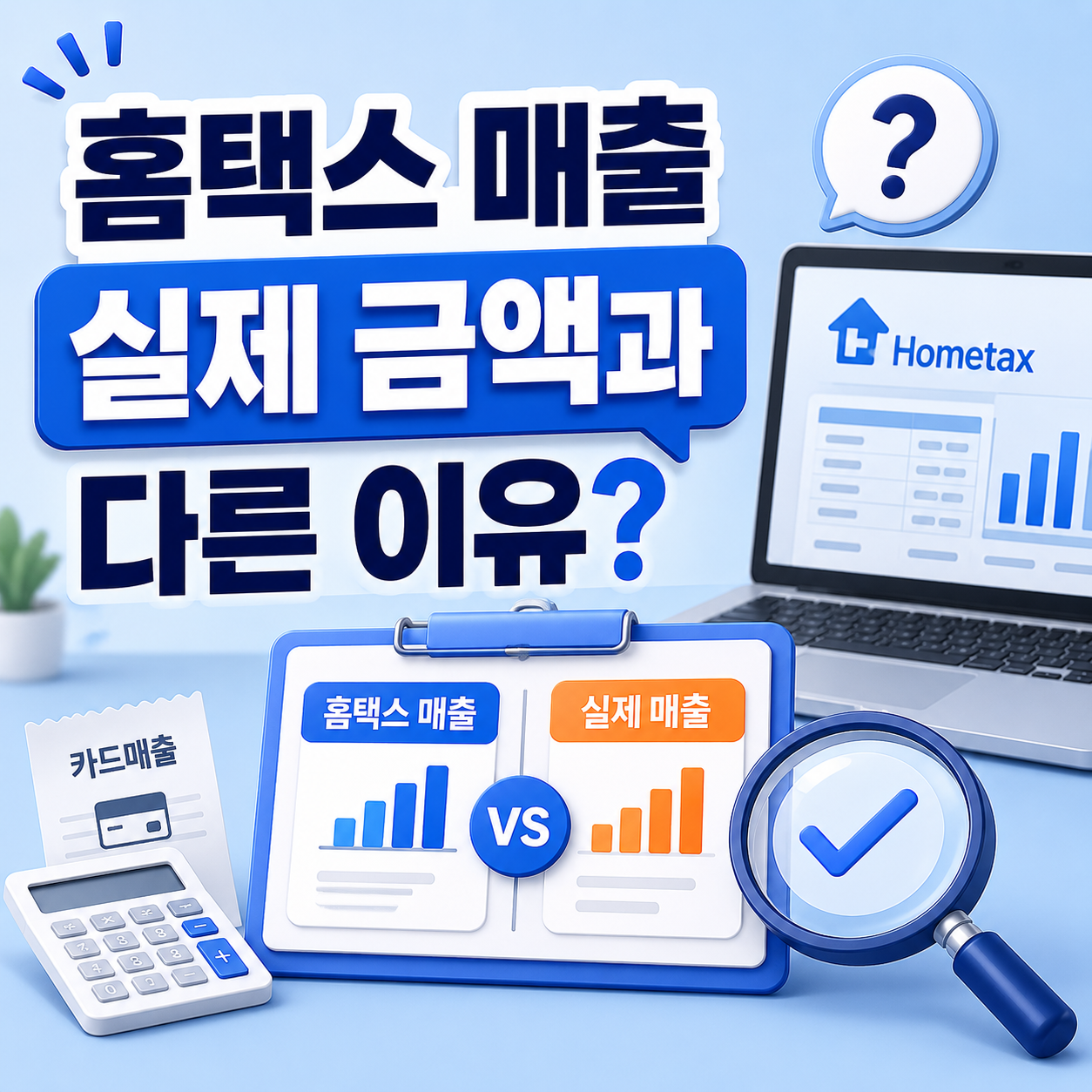 홈택스 매출 입력 차이 확인 기준