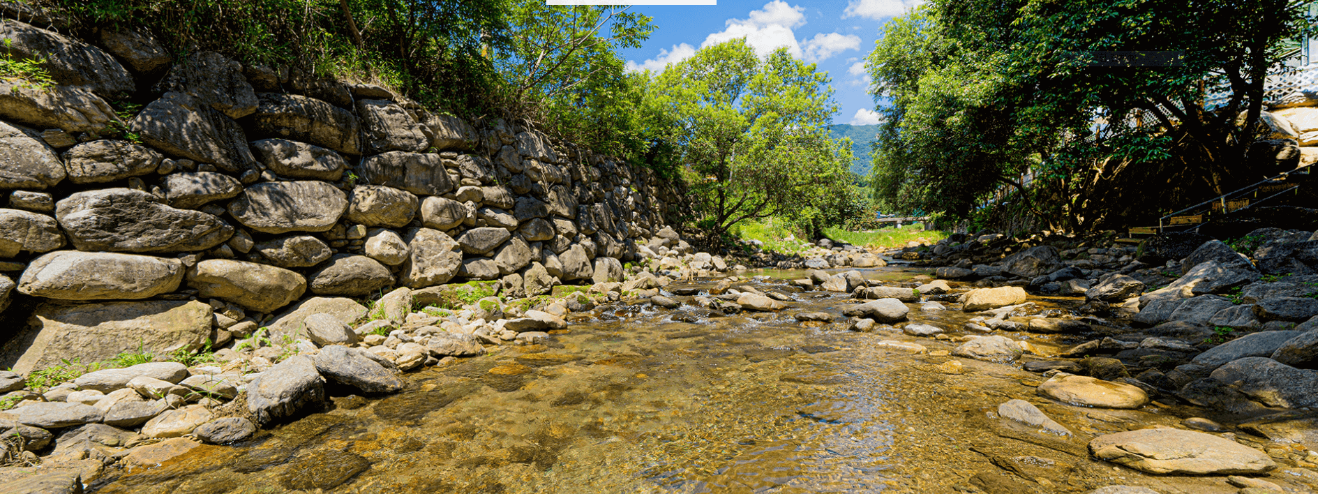 앞에 있는 계곡