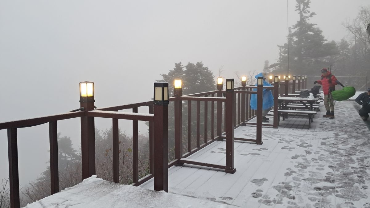 설악산&middot;향로봉, 올가을 첫눈 기록 및 기온 현황