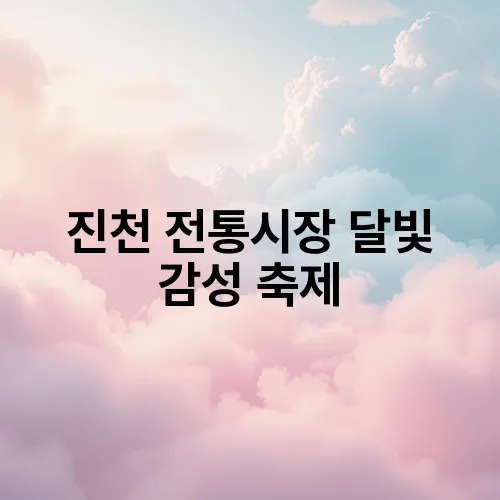 진천 전통시장 달빛 감성 축제