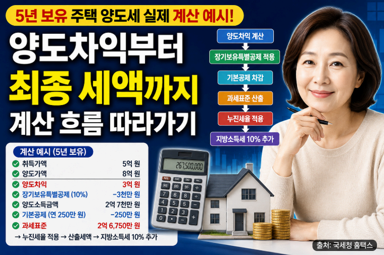 양도차익 최종세액 이미지사진