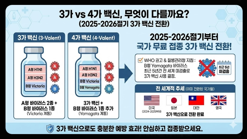 독감예방접종 가격비교,접종기간,3가 4가 백신차이