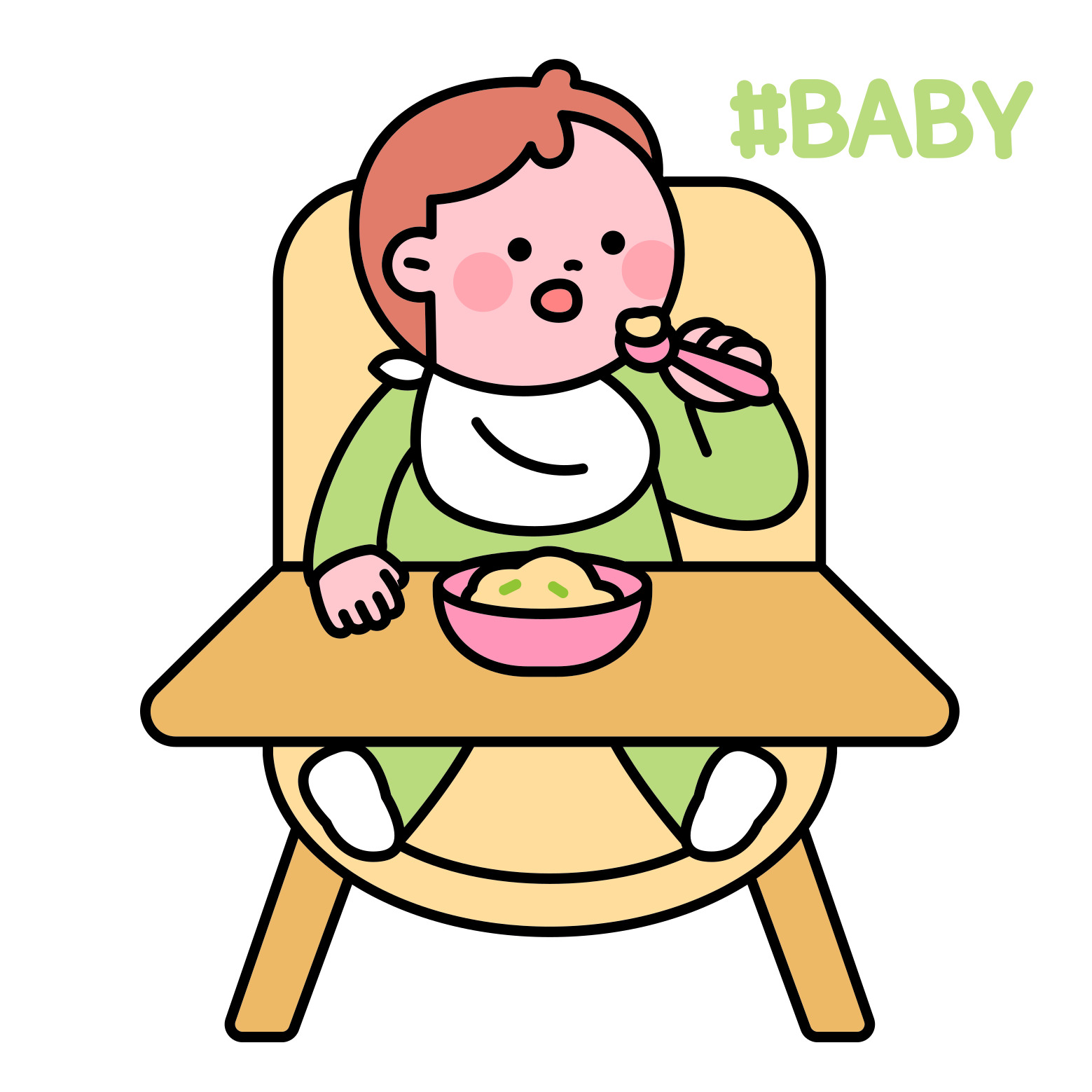 이유식 먹는 아기