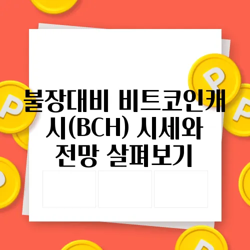 불장대비 비트코인캐시(BCH) 시세와 전망 살펴보기