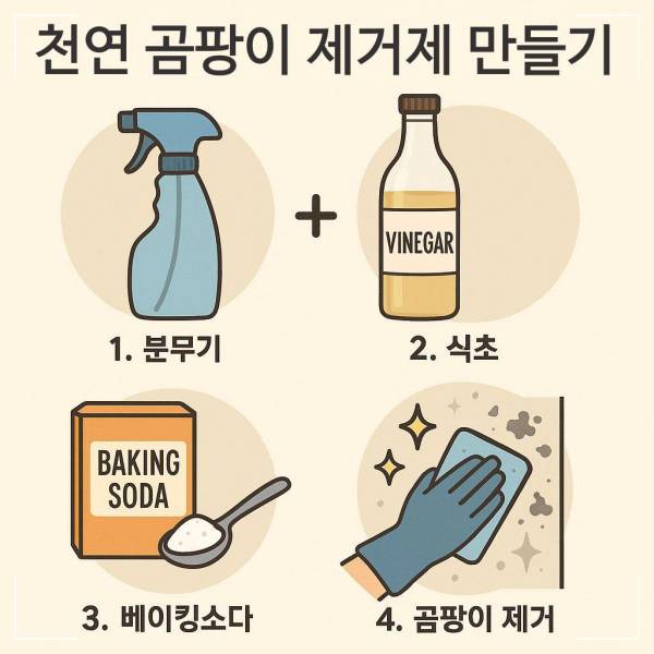 천연 곰팡이 제거제 만드는 방법