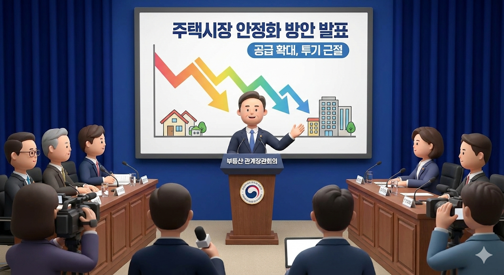 정부 부동산 대책 발표 장면