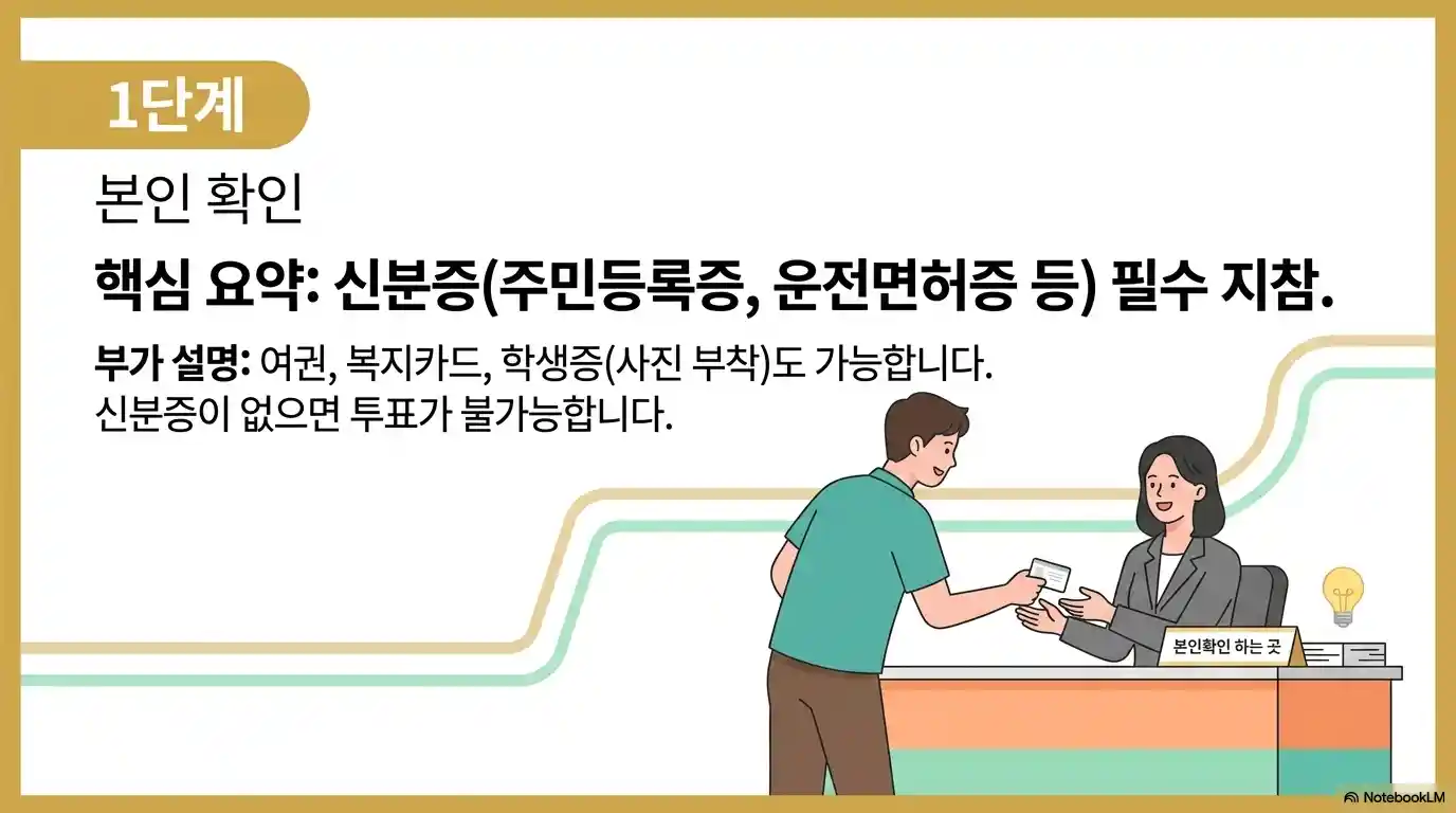 지방선거 투표 절차 1단계 신분증 본인 확인