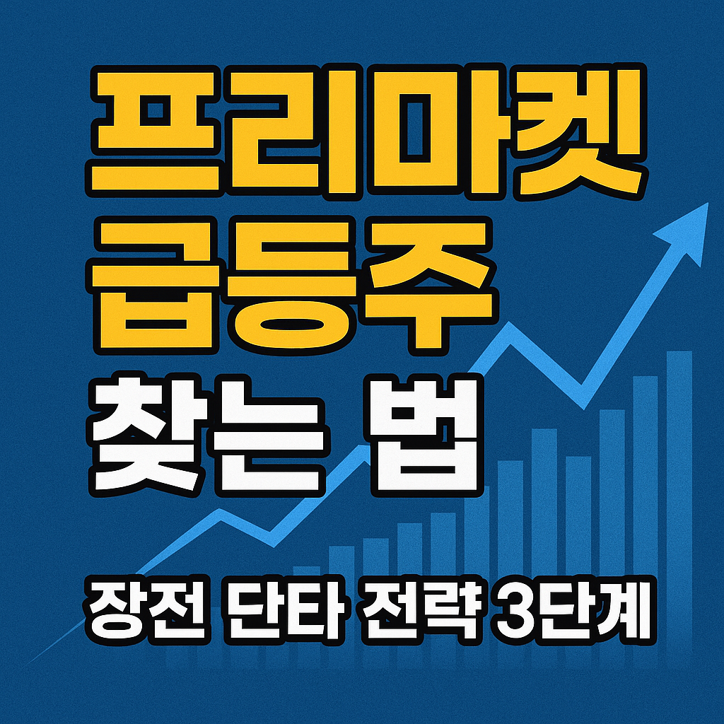 📌 출근 전 30분! 프리마켓 급등주 찾는 법 💥 (장전 단타 전략 3단계)2025 프리마켓 급등주 찾는 법