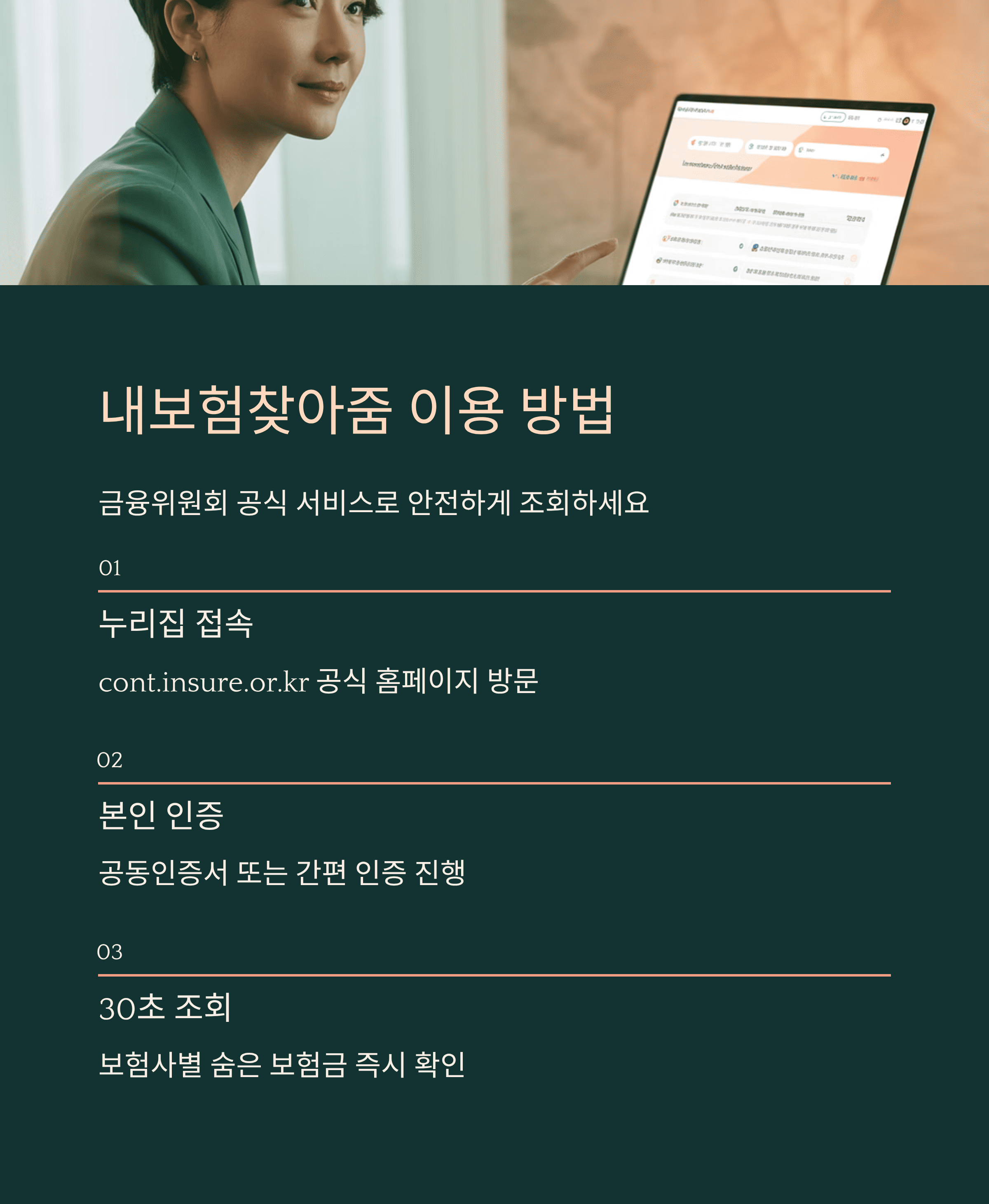 내보험 찾아줌 이용 방법