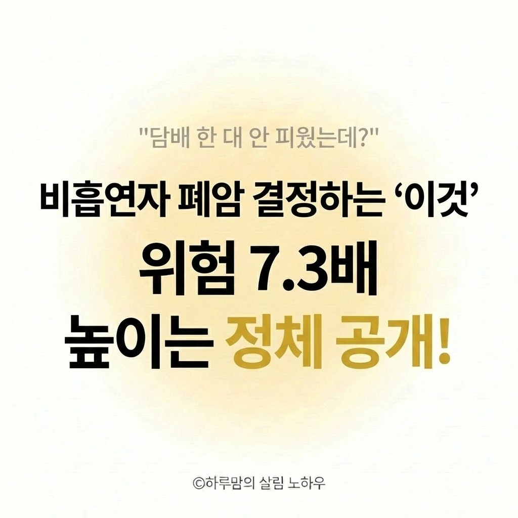 “담배 한 대 안 피웠는데 폐암” 비흡연자 위협하는 ‘이것’의 정체 (위험 7배↑)