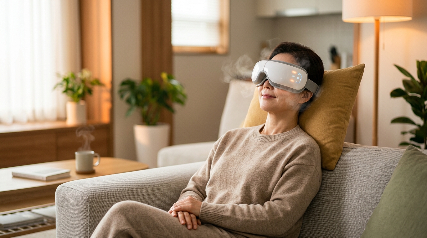 눈 마사지기 온열 모드 안구건조증 사용법