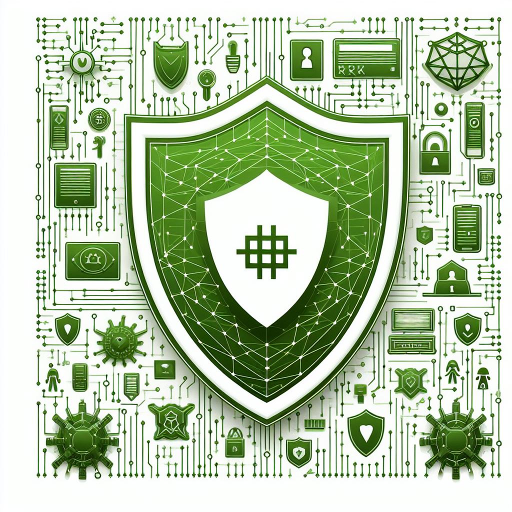 국방색과 방어 로고