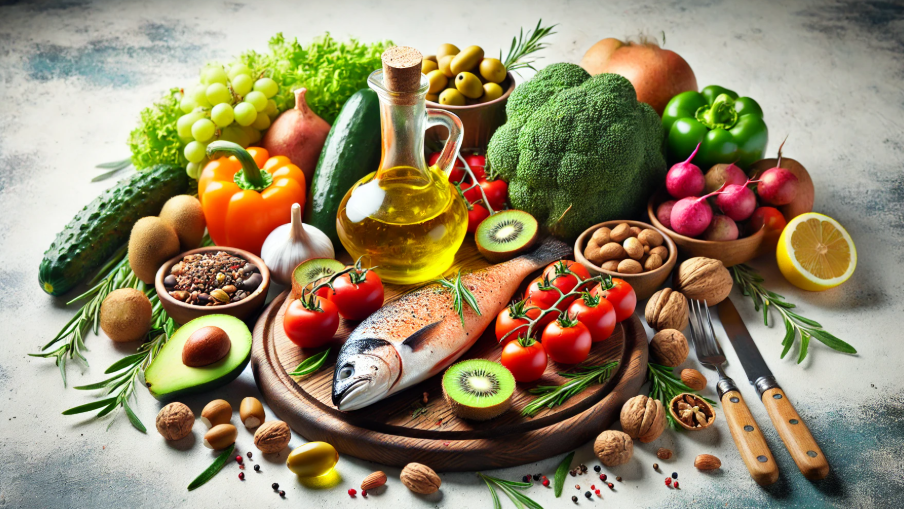 지중해식 식단의 건강 효과 관련 사진