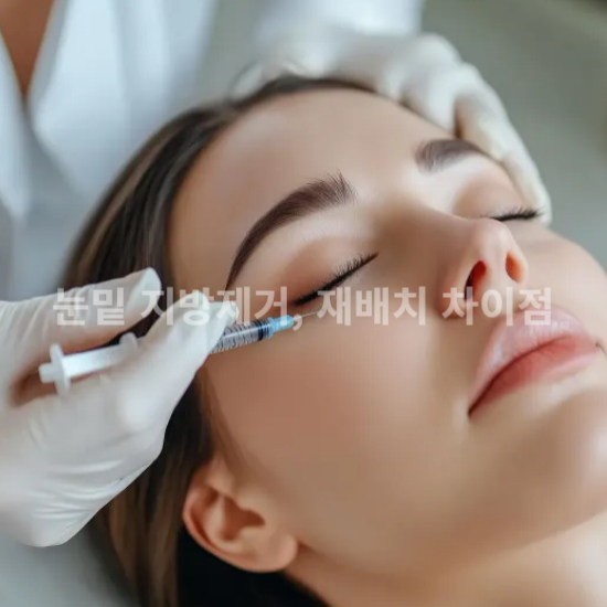 필러 시술중인 여자