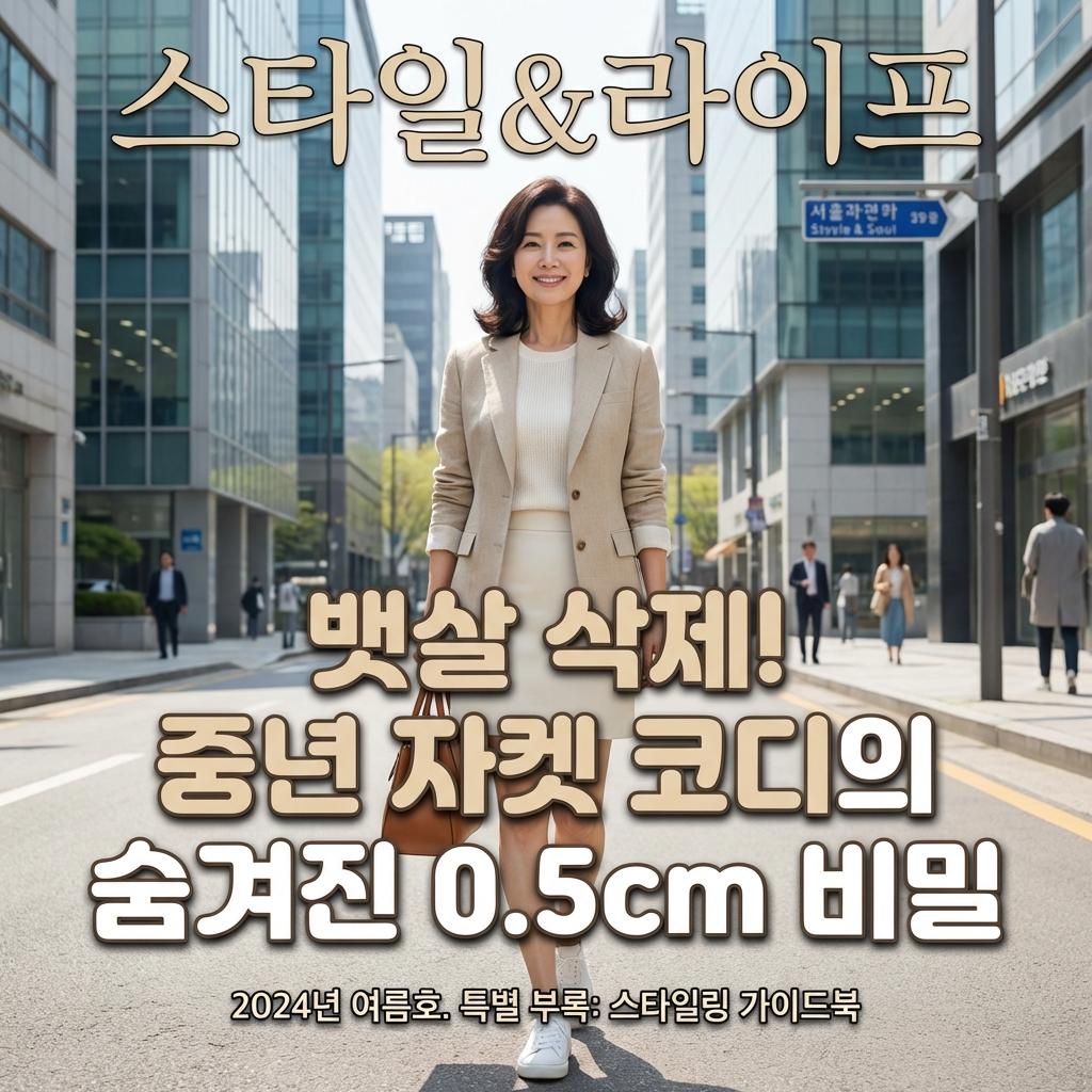 중년 테일러드 자켓 코디 5060 여성 하객룩부터 데일리룩까지