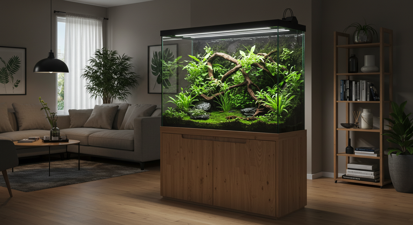 인테리어 오브제로 활용되는 팔루다리움 사진