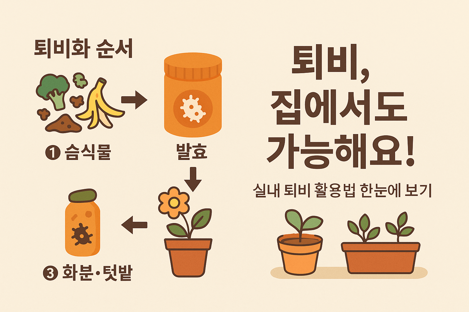 미생물 음식물처리기로 퇴비 활용 가능한 보충제 종류별 발효 방법