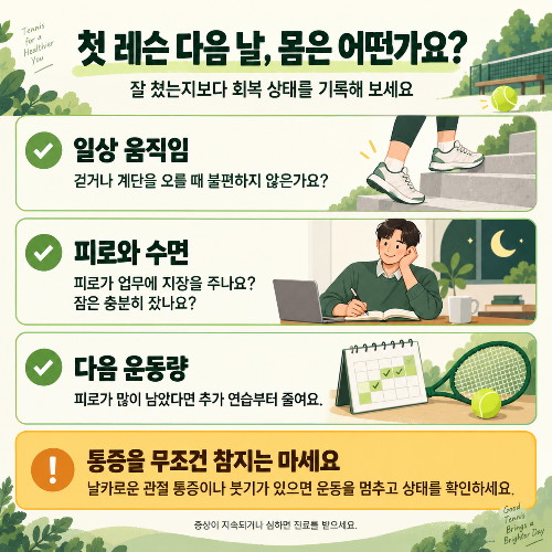 운동 쉰 지 오래인데, 테니스 레슨을 따라갈 수 있을까?