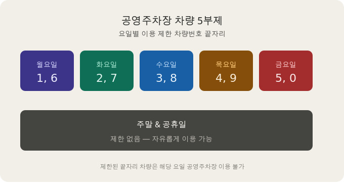 차량 2부제 위반 설명