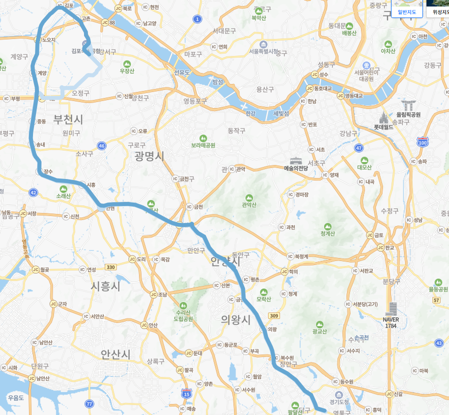 공항버스 노선도