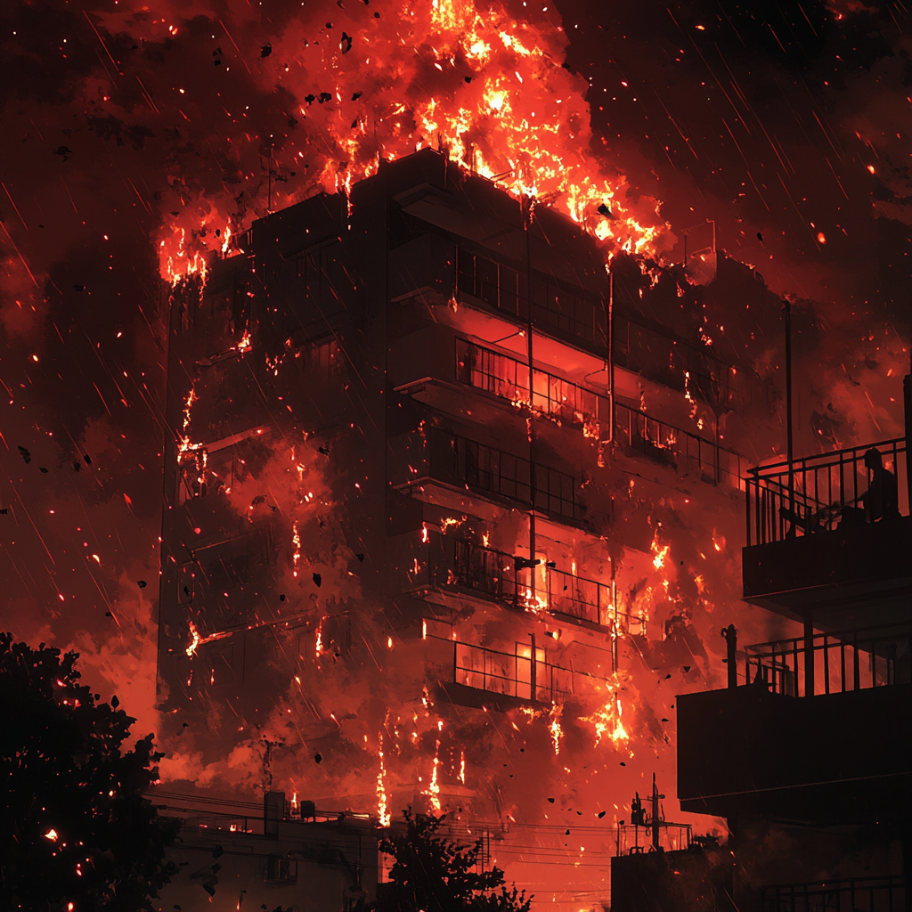 건물에 불 나는 꿈