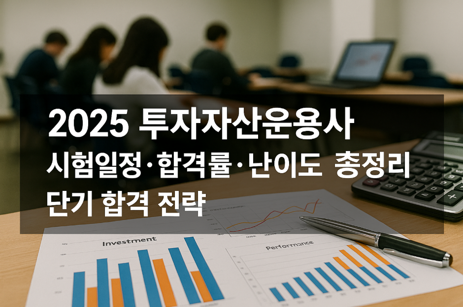 2025 투자자산운용사 시험일정·합격률·난이도 총정리