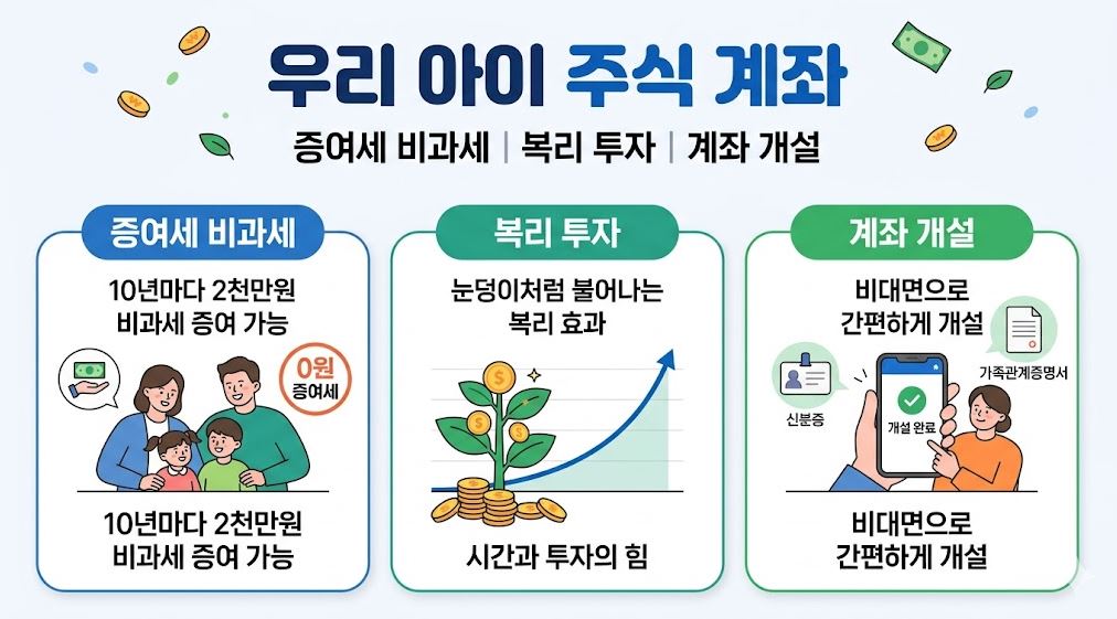 자녀 주식계좌 설명사진