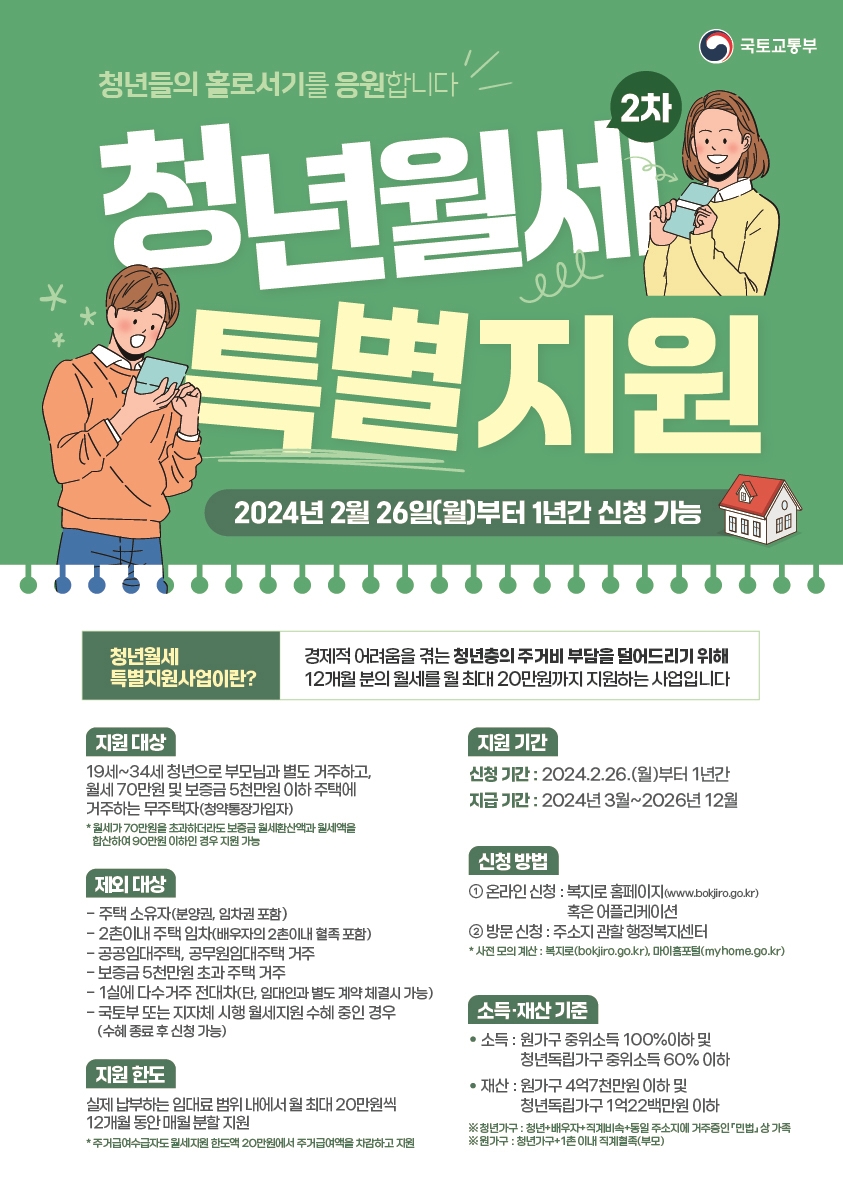 청년월세 한시 특별지원