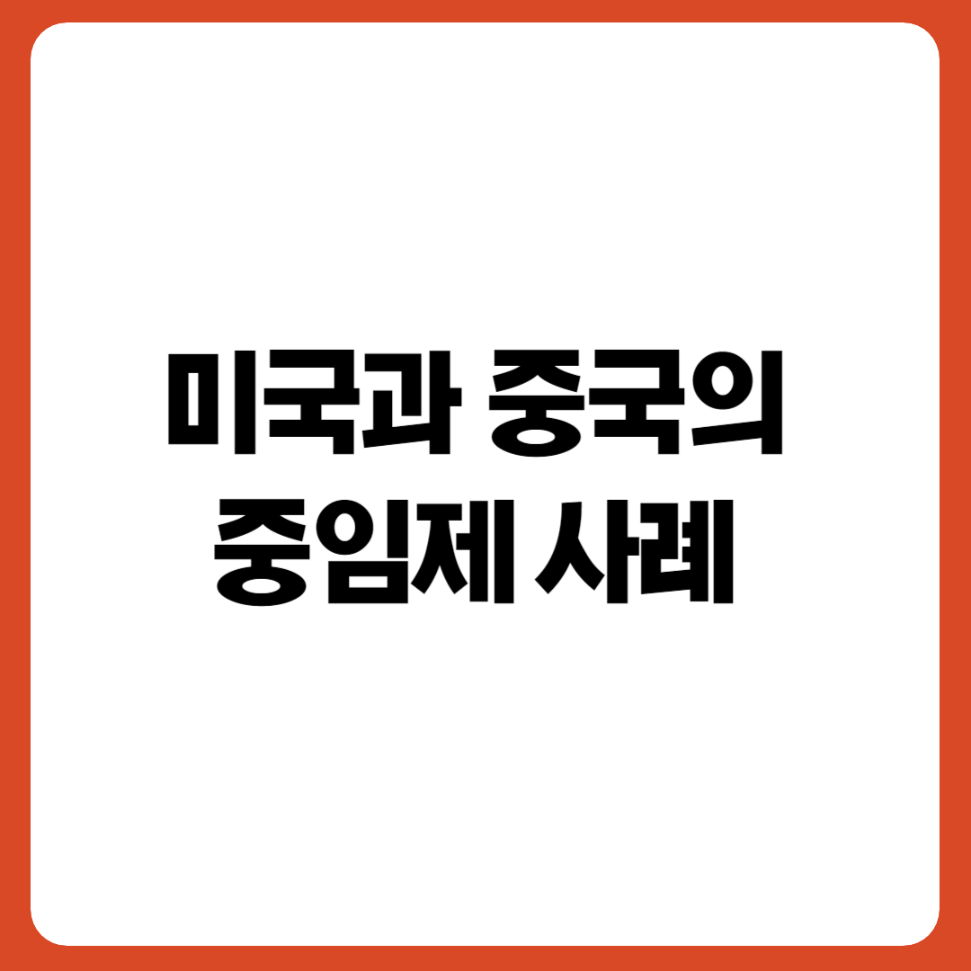 미국과 중국의 중임제 사례라는 문구가 적힌 썸네일 이미지