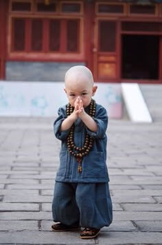 이제-7살도-안-되어-보이는-어린이가-부처님께-귀의하여-파르르하게-머리를-밀고-목에는-염주를-걸고-합장하는-동자승