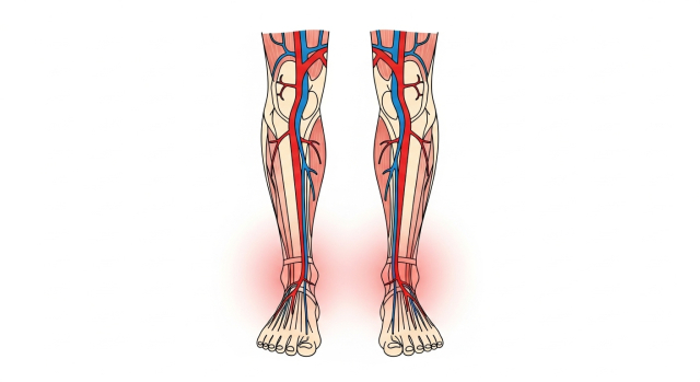 다리 혈관&middot;근육 구조 개념도