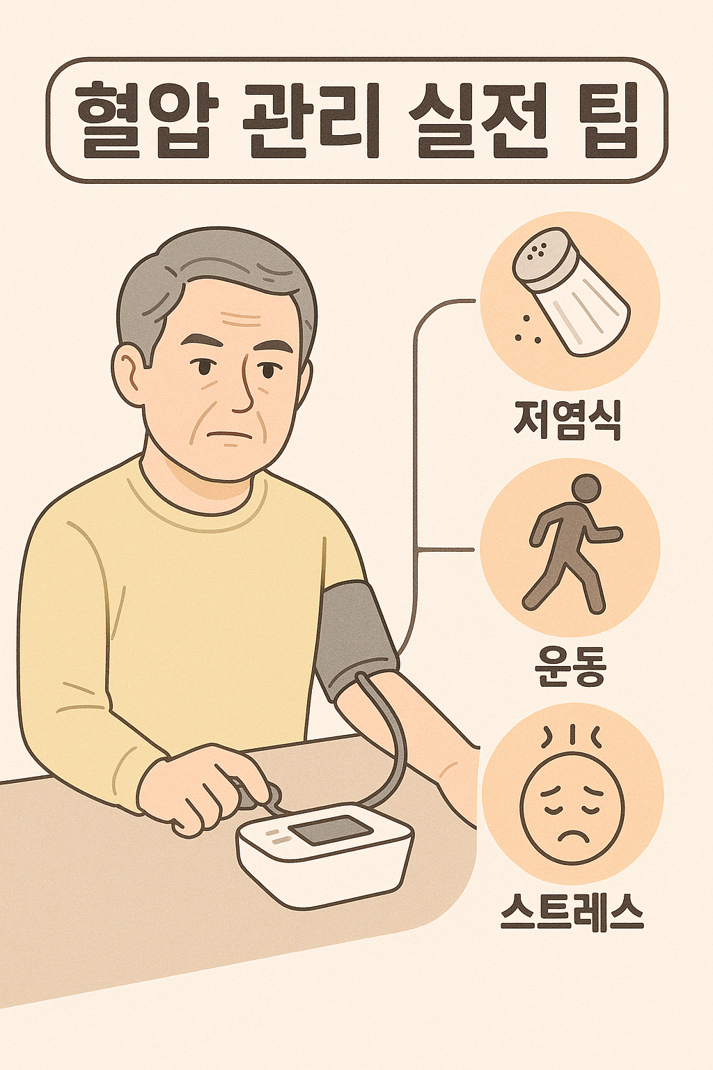 혈압 관리 실전 팁 (저염식, 운동, 스트레스)