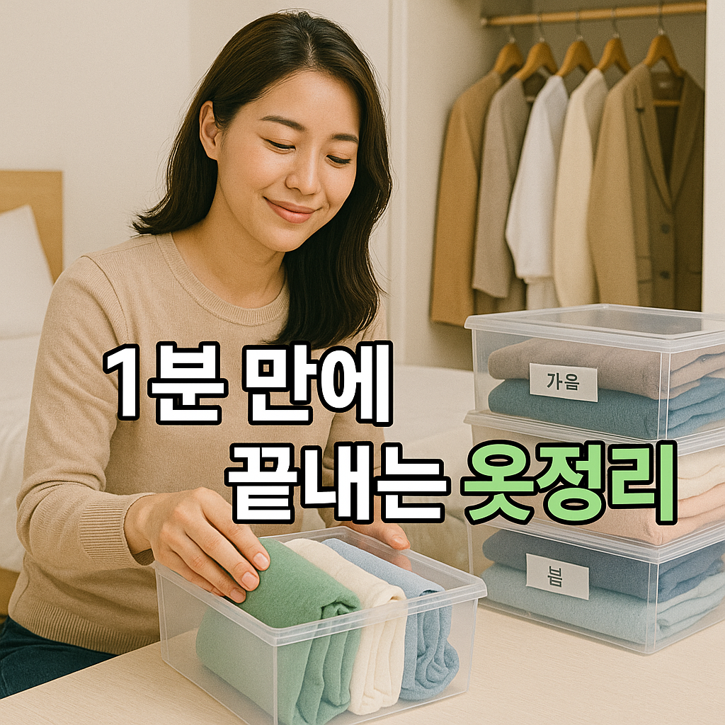 1분 만에 끝내는 옷정리