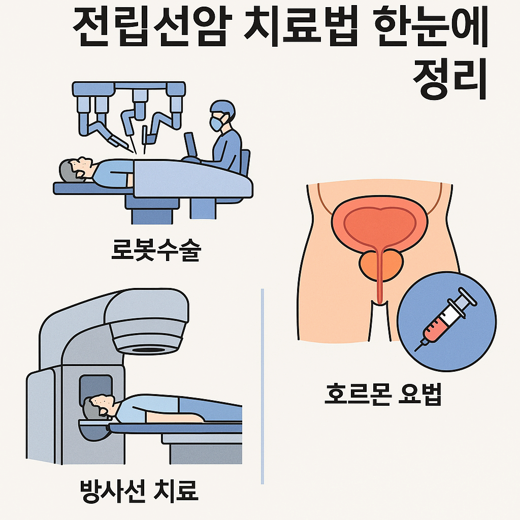 전립선암 치료법 완벽 가이드: 로봇수술&middot;방사선&middot;호르몬요법까지 한눈에