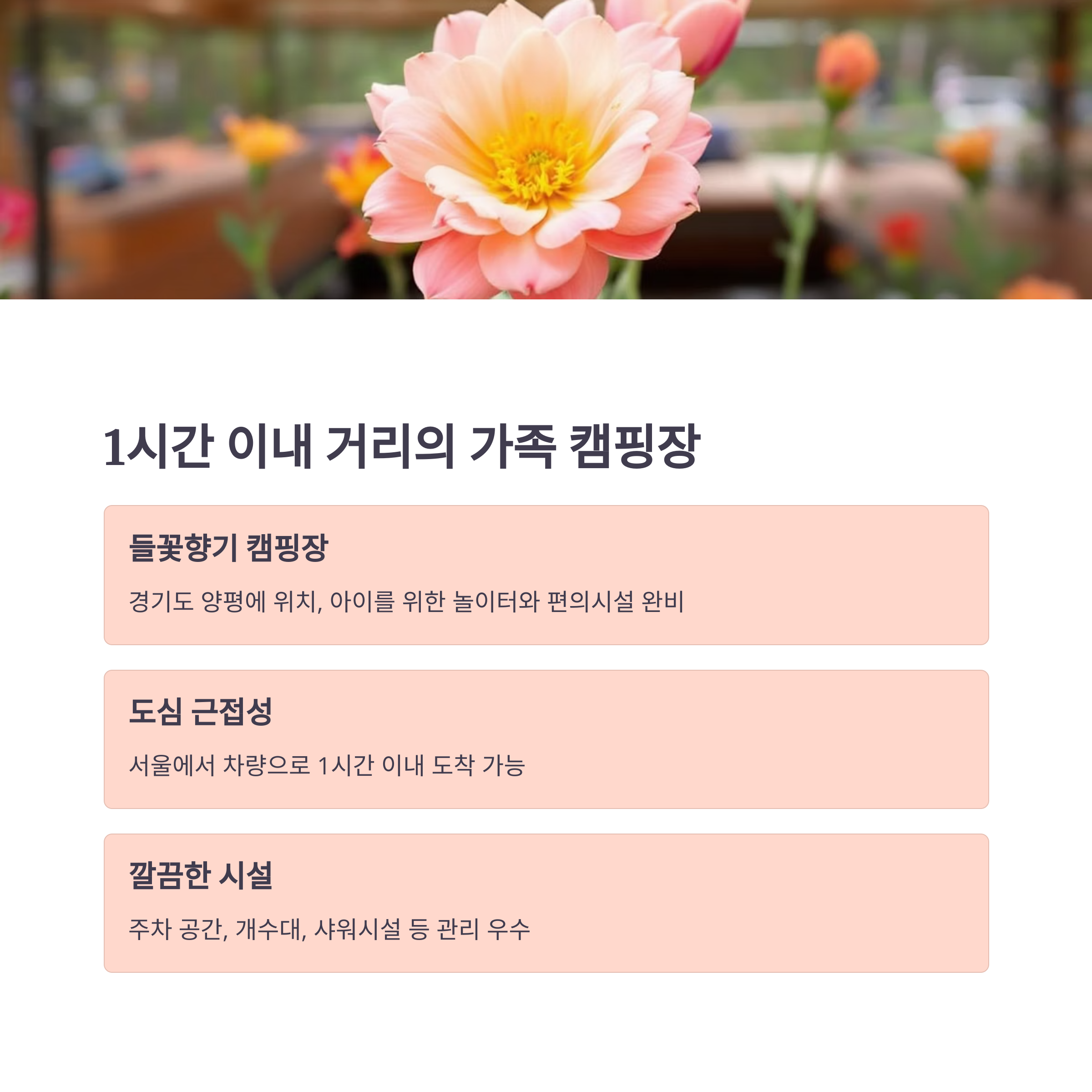 서울 근교에서 가족과 함께하는 감성 캠핑 명소 추천