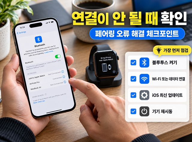 애플워치 페어링 방법 2026