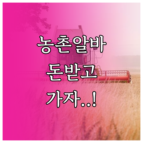 농촌일자리플러스 촉진수당 지급 요건 ..