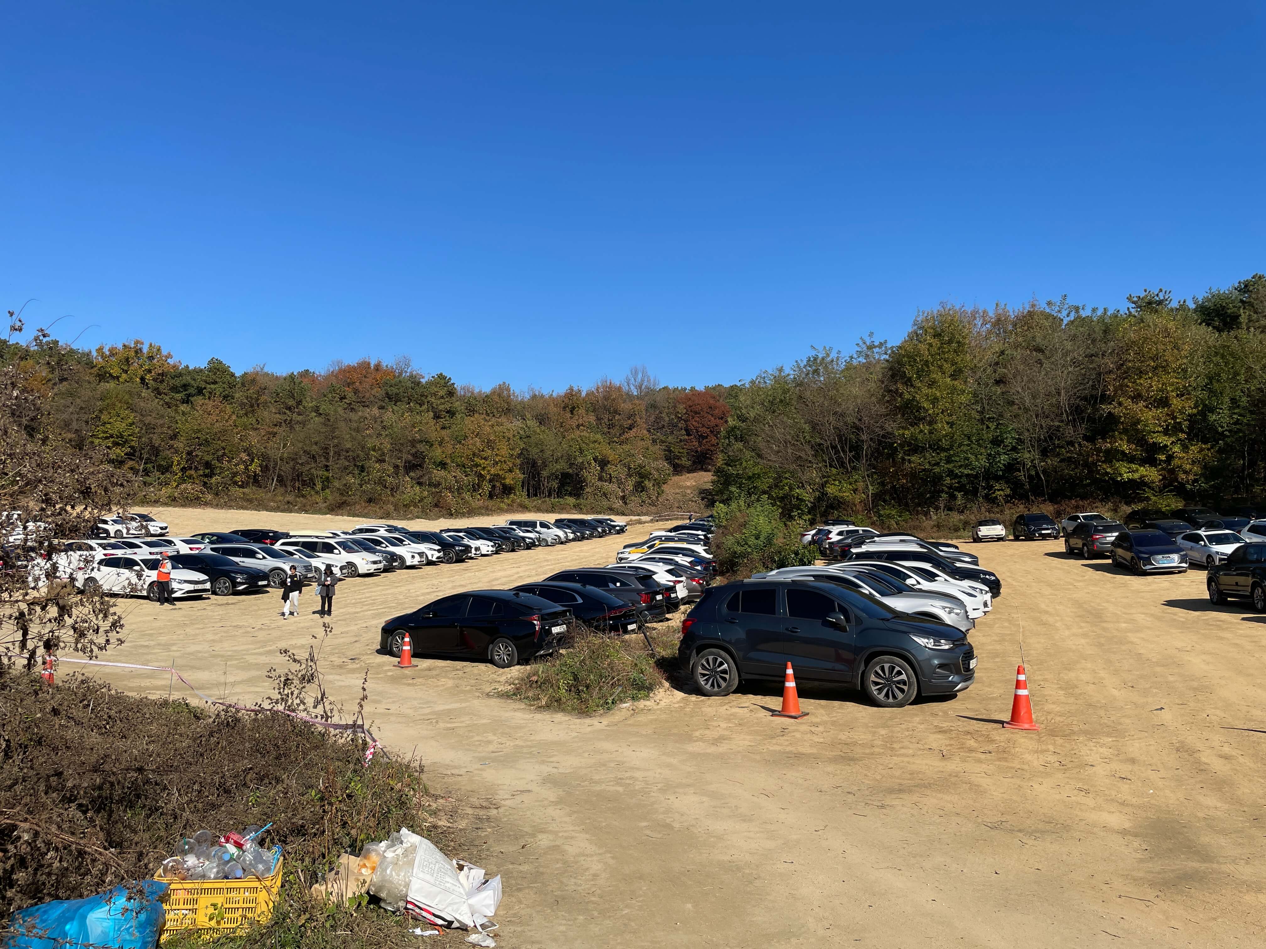 강천섬 임시주차장