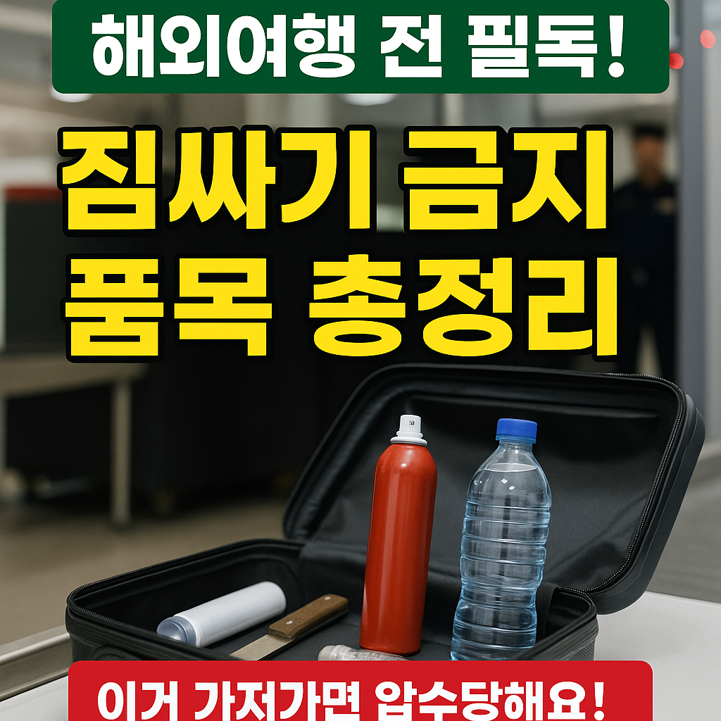 해외여행 짐싸기 전에 꼭 확인! 공항에서 압수당하는 금지 품목 총정리